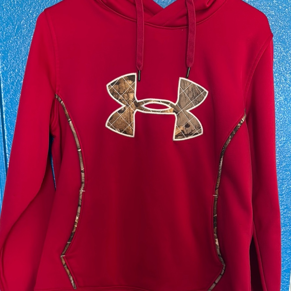 Under Armour Crimson Hoodie with Camo Accent